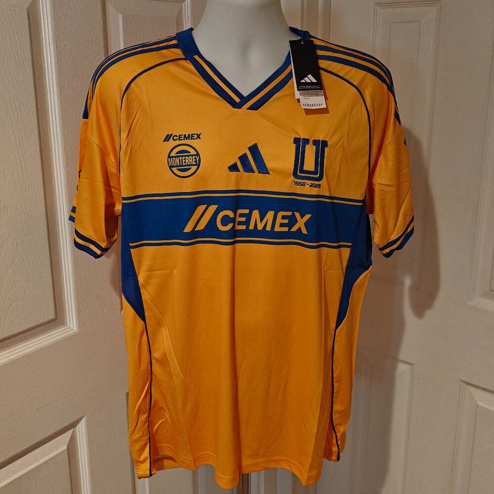 Adidas Men's Tigres UANL 2025/26 Home Jersey Gold NWT Men's Size S - XL Liga MX